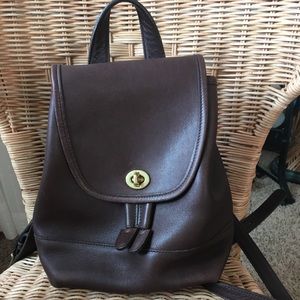 Vintage Coach leather backpack brown
